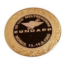 sticker zundapp logo rond zundapp monza zwart / goud z517-12.127