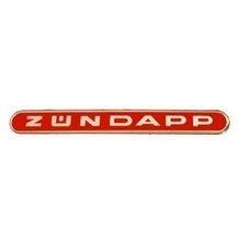 sticker zundapp woord [zundapp] langwerpig aluminium / rood