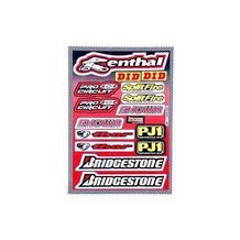 stickerset sponsor bridgestone / renthal / showa / splitfire universeel rood falko 982036 15