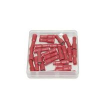 kabelhoedje rond vrouw 4mm rood 25pcs