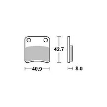 remblokken set honda mb / peugeot vivacity>08 voor sbs 115hf