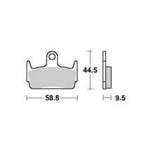 remblokken set honda x8r achter sbs 129hf