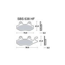 remblokken set sym cello / allo / fiddle / orbit / tzr yamaha voor sbs 638hf