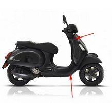 sierstrip rechts gts 300 (euro4) zwart mat piaggio origineel 1b005780