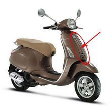 voorscherm midden vespa primavera bruin 129 / a origineel 1b000203000md