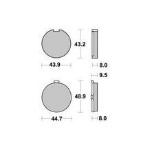 remblokken set rond kreidler sbs 524hf