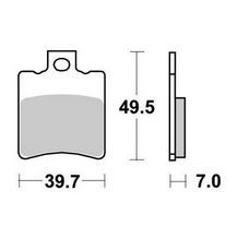 remblokken set aprilia area / aprilia habana voor sbs 143hf