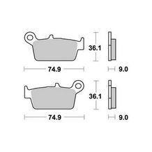 remblokken set kymco kb-k12 / scout / sniper / peugeot sv / tb / eagle voor sbs 121hf