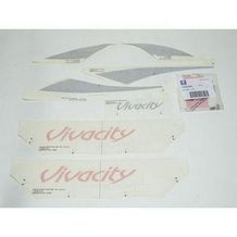 stickerset peugeot vivacity sportline 4 oranje / antraciet origineel 757987