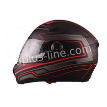 Helm vito falcone integraal + zonnevizier mat zwart / rood