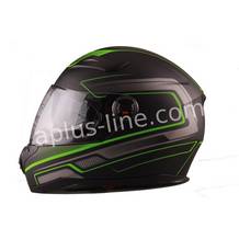 Helm vito falcone integraal + zonnevizier mat zwart / groen