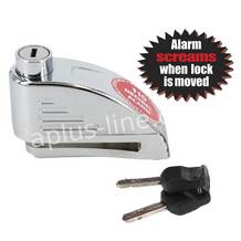 Schijfremslot aplus chroom 5.5 mm met alarm italy