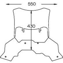 Bmw f650 gs '08 - '12 f800 gs '08 - '11 windscherm verstelbare hoogte + bevestiging