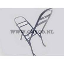 Achterdrager retro sissy bar zwart