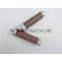 handvatset retro2 aluminium middel cognac