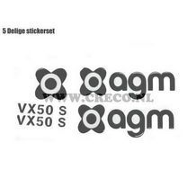 stickerset zwart  agm vx50 agm vx50s 5dlg.