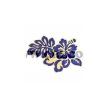 sticker flower rechts swarovski blauw