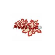 sticker flower links swarovski rood