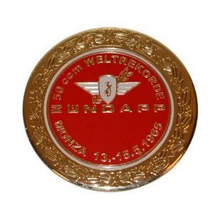 sticker zundapp logo rond zundapp monza rood / goud z517-12.127 / r