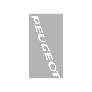 sticker peugeot woord [peugeot] wit 2-delig