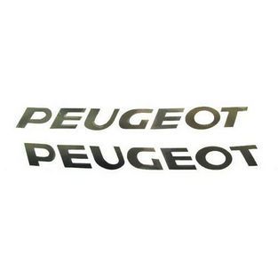 sticker peugeot woord [peugeot] zwart 2-delig