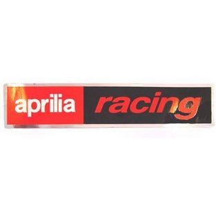 sticker aprilia woord [aprilia racing] 46x220mm rood / zwart falko 980675