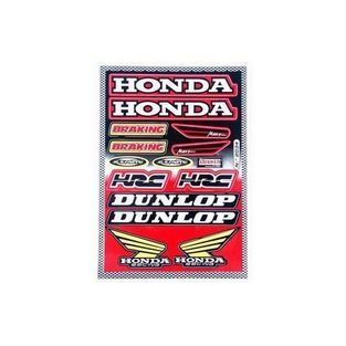 stickerset sponsor dunlop / honda / hrc universeel rood falko 982034 14-delig