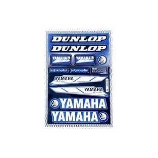 stickerset sponsor dunlop / max air / yamaha universeel blauw falko 982035 11-delig