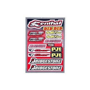 stickerset sponsor bridgestone / renthal / showa / splitfire universeel rood falko 982036 15