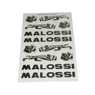 stickerset chroom / grijs malossi 3314465 3-delig