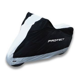 Protect | beschermhoes groot bromfiets / motor L zwart / zilver pro-tect 