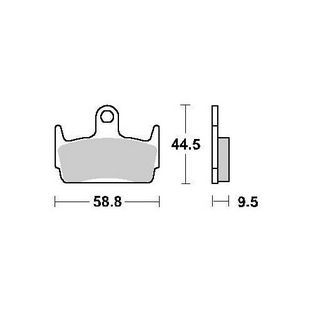 remblokken set honda x8r achter sbs 129hf