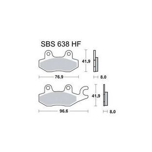 remblokken set sym cello / allo / fiddle / orbit / tzr yamaha voor sbs 638hf