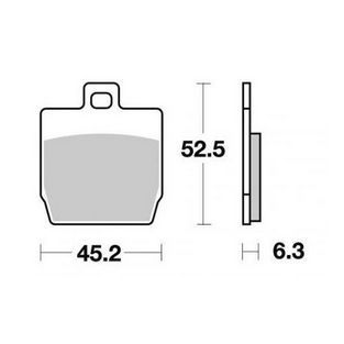 remblokken set yamaha aerox achter sbs 145hf