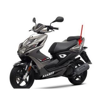 zijkap yamaha aerox 2013 grijs mat links origineel 1phf173100p0