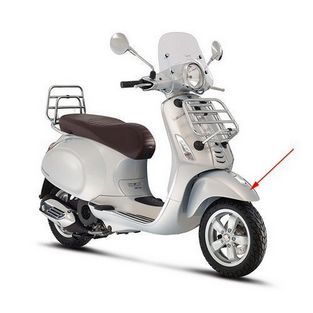 voorspatbord vespa primavera touring grijs 791 / b origineel 1b000947000hh