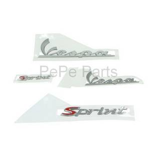 stickerset vespa sprint chroom 4-delig