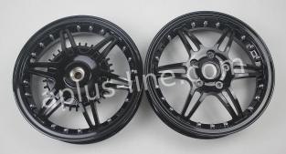 Velgen set 12\'\' aplus (voor + achter) passend op vespa gts shiny black edition - sport