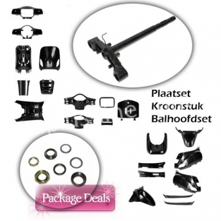 Package deal - plaatset mat zwart look a like lx/s + kroonstuk + balhoofdset (5750 + 5086 + 5087)