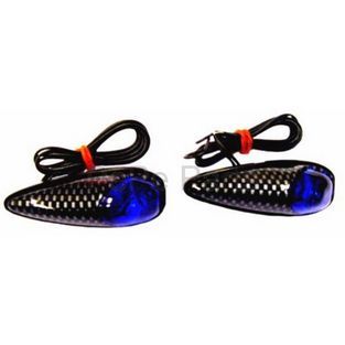 led verlichting 12v carbon/blauw/wit dmp 2pcs