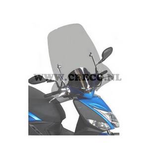 windscherm kymco agility 16+ hoog smoke