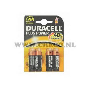 batterij 1.5 volt aa duracell (4stk