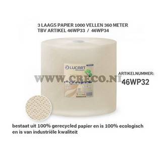 Papierrol 3 laags  360 meter