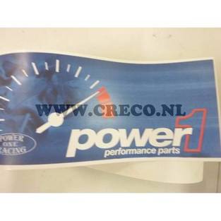 raamsticker power 1 groot 1mtr