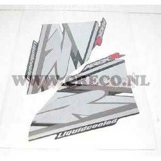 stickerset yamaha aerox 2002 zilver / grijs