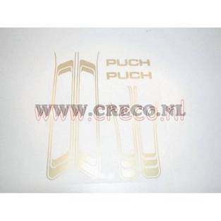 Puch | stickerset puch maxi compleet goud 