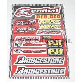 stickerset a4 renthal  bridge. rood