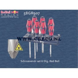 schroevendr set 7 dlg. red bull