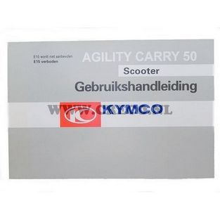 gebruikershand kymco agility delivery