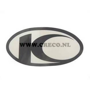 embleem k zwart logo 60mm kymco